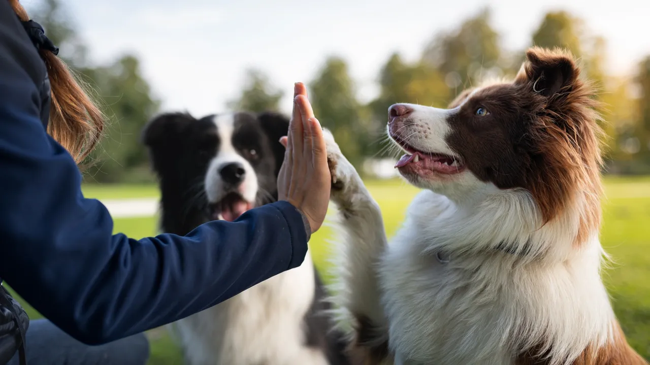 Setting up an indoor obstacle course as part of training tips for your furry friends.